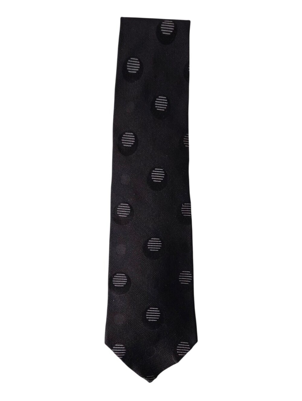 GEOFFREY BEENE Classic Black Silk Woven Necktie NWOT